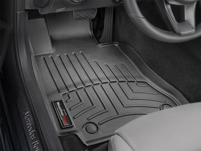 WeatherTech 15+ Mercedes-Benz C-Class Sedan Front FloorLiner - Black - Installation View