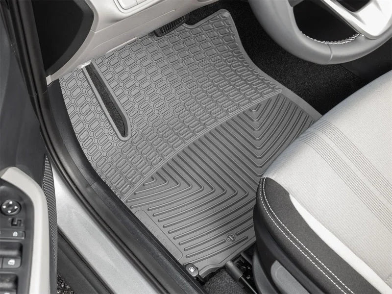 WeatherTech 16-22 BMW X1 28i 1st Row Front All-Weather Floor Mats - Grey - Side View