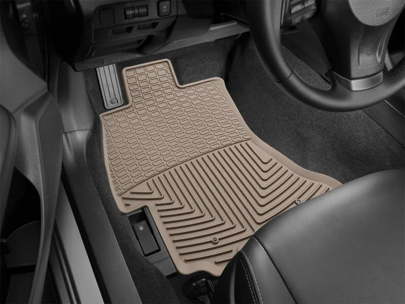 WeatherTech 16+ Subaru Crosstrek Front Rubber Mats - Tan - Back View