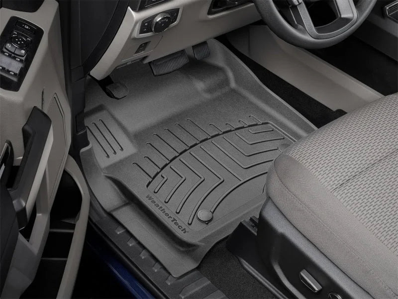 WeatherTech 17-19 Ford F250/F350/F450/F550 Reg. Cab Front FloorLiner HP - Black - Main Product View