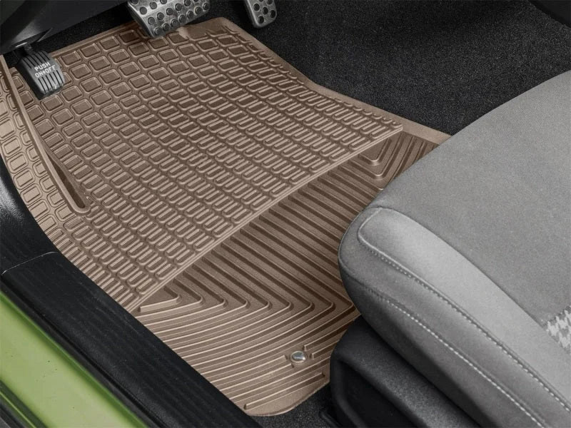 WeatherTech 17-23 Dodge Challenger 1st Row Front All-Weather Floor Mats - Tan - Side View