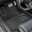 Load image into Gallery viewer, WeatherTech 17-23 Tesla Model 3 1st Row Front FloorLiner HP - Black - Back View