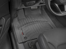 Load image into Gallery viewer, WeatherTech 17+ Audi Q7 Front FloorLiners - Black - Installation View