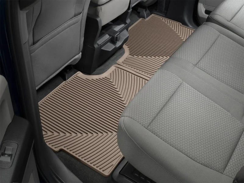 WeatherTech 17+ Ford F-250 / F-350 / F-450 / F-550 Crew Cab Rear Rubber Mats - Tan - Side View