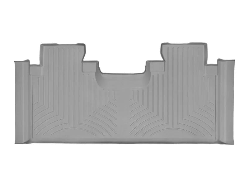 WeatherTech 17+ Ford F-250 Supercab Rear FloorLiner - Grey w/ First Row Bucket Seats - Back View