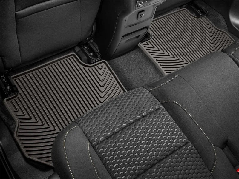 WeatherTech 17+ GMC Acadia / Acadia Denali Rear Rubber Mats - Cocoa - Side View