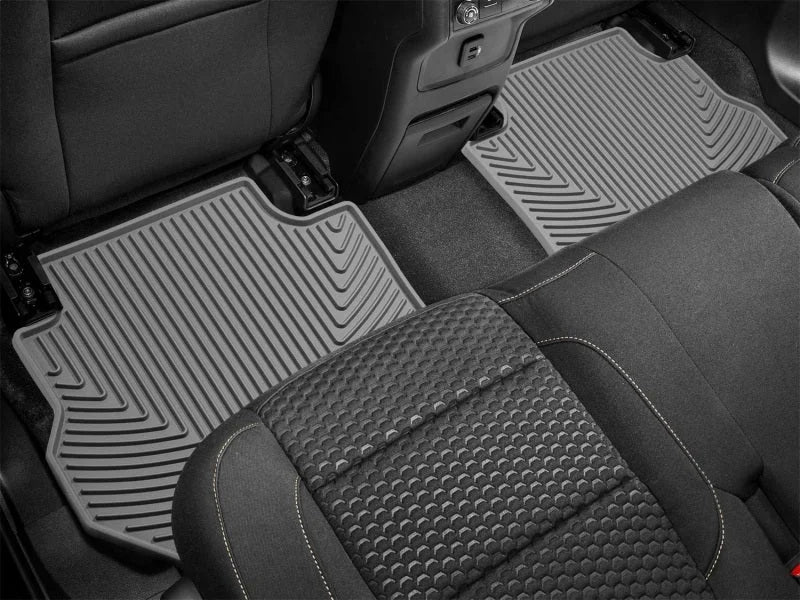WeatherTech 17+ GMC Acadia / Acadia Denali Rear Rubber Mats - Grey - Side View