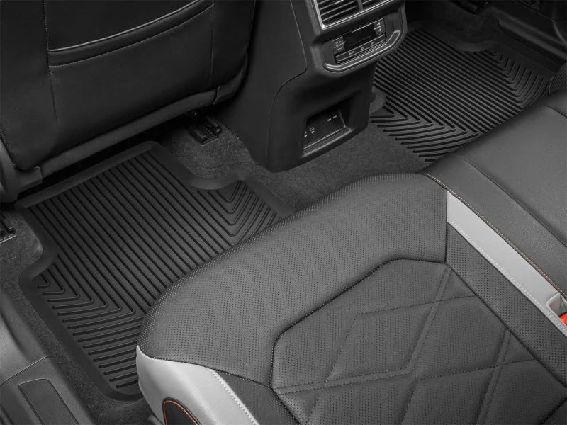 WeatherTech 18-24 Volkswagen Atlas (Incl. 20-24 Cross Sport) Rear Rubber Mats - Black - Side View