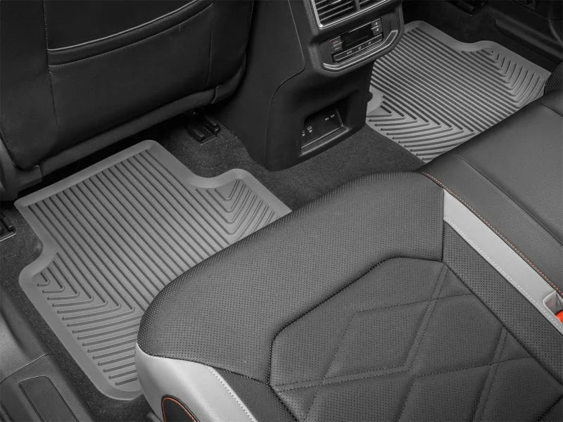 WeatherTech 18-24 Volkswagen Atlas (Incl. 20-24 Cross Sport) Rear Rubber Mats - Grey - Side View