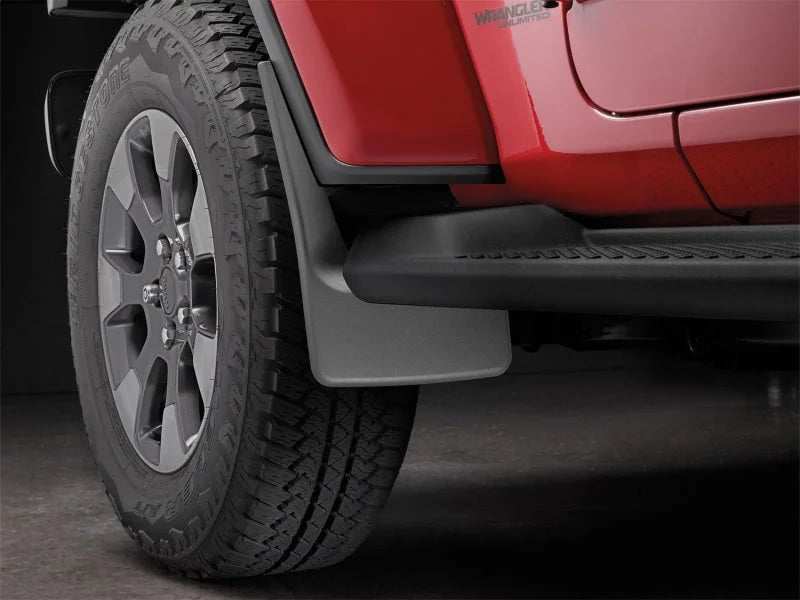 WeatherTech 18+ Jeep Wrangler JL No Drill Mudflaps - Black - Side View