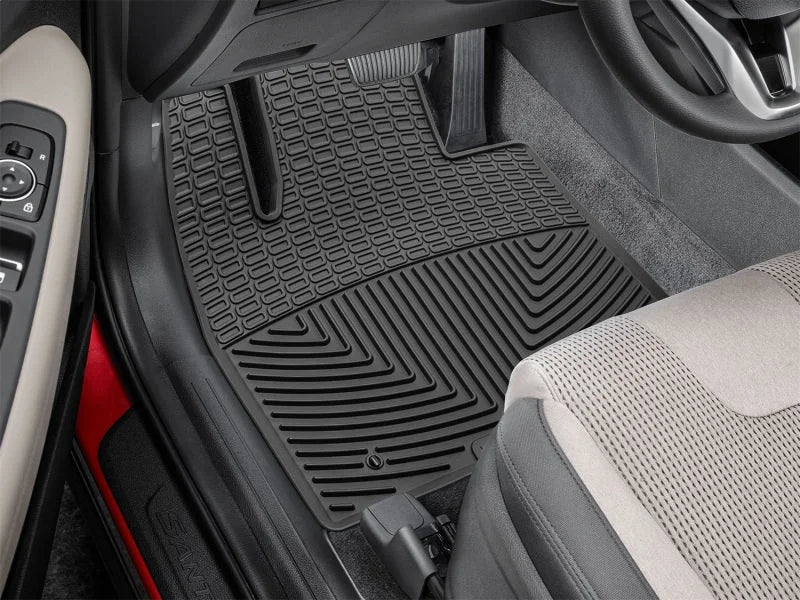 WeatherTech 19-20 Hyundai Santa Fe Front Rubber Mats - Black - Side View