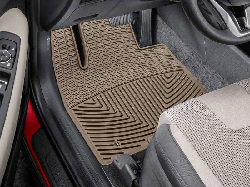 WeatherTech 19-20 Hyundai Santa Fe Front Rubber Mats - Tan - Side View