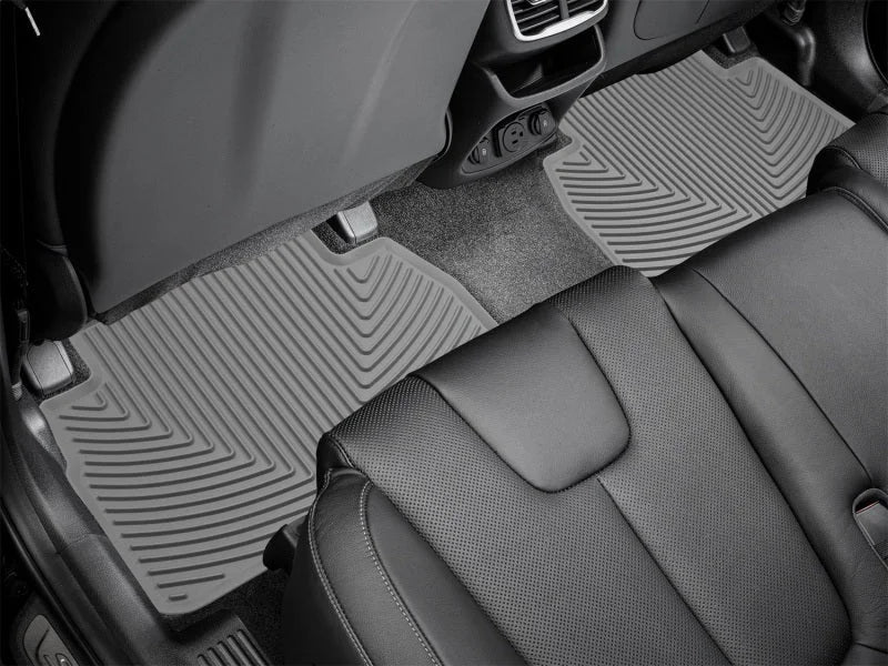 WeatherTech 19-20 Hyundai Santa Fe Rear Rubber Mats - Grey - Side View