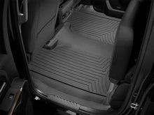 Load image into Gallery viewer, WeatherTech 19-25 Chevy Silverado Double Cab Bench Front FloorLiner HP - Black - Back View