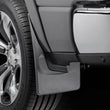 Load image into Gallery viewer, WeatherTech 19+ Dodge Ram w/ Factory Flares Rear No Drill Mudflaps - Black - Side View