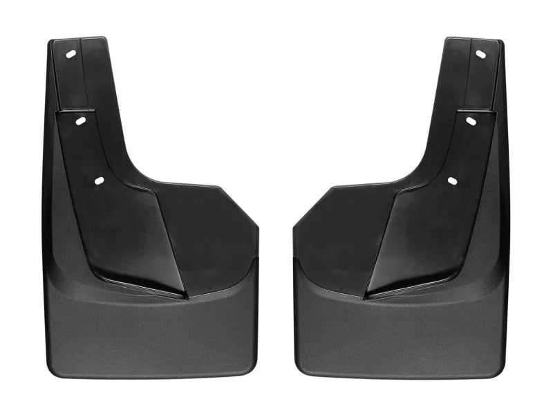 WeatherTech 19+ Dodge Ram w/o Factory Flares Rear No Drill Mudflaps - Black - Main Product View