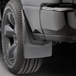 Load image into Gallery viewer, WeatherTech 19+ Dodge Ram w/o Factory Flares Rear No Drill Mudflaps - Black - Side View
