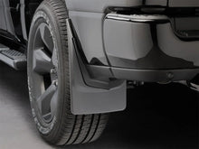 Load image into Gallery viewer, WeatherTech 19+ Dodge Ram w/o Factory Flares Rear No Drill Mudflaps - Black - Side View