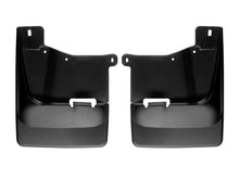 Load image into Gallery viewer, WeatherTech 20-24 Chevrolet Silverado 2500HD/3500HD Front No Drill Mudflaps - Black - Main Product View