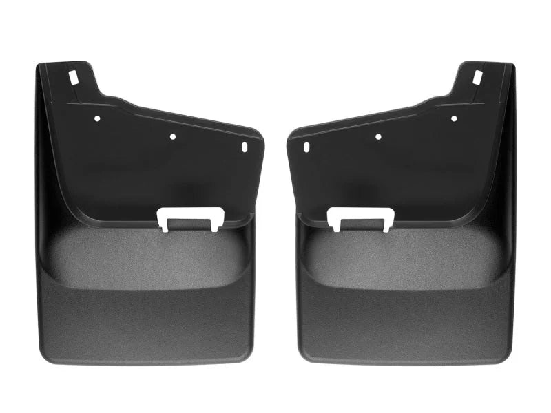 WeatherTech 20-24 Chevrolet Silverado 2500HD/3500HD Rear No Drill Mudflaps - Black - Main Product View