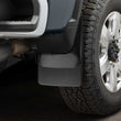 Load image into Gallery viewer, WeatherTech 20-24 Chevrolet Silverado 2500HD/3500HD Rear No Drill Mudflaps - Black - Side View