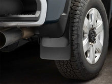Load image into Gallery viewer, WeatherTech 20-24 Chevrolet Silverado 2500HD/3500HD Rear No Drill Mudflaps - Black - Side View