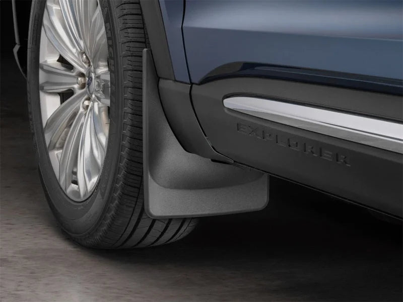 WeatherTech 20+ Ford Explorer Front No Drill Mudflaps - Black - Side View