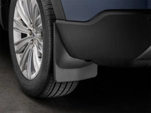 Load image into Gallery viewer, WeatherTech 20+ Ford Explorer Rear No Drill Mudflaps - Black - Side View