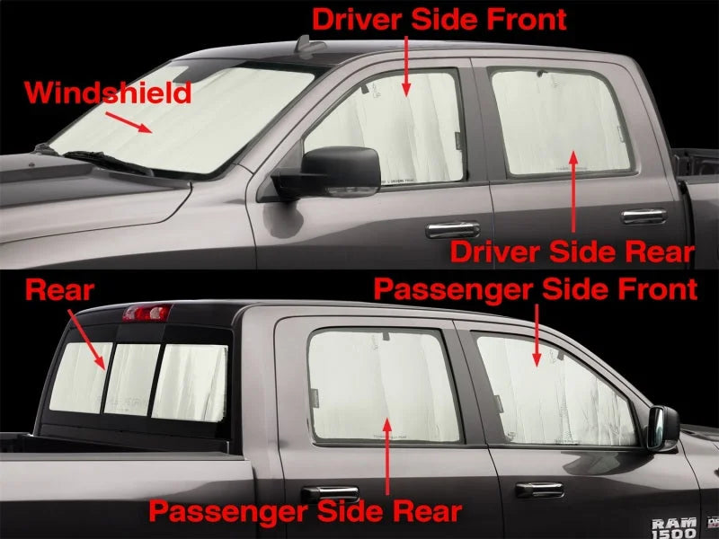 WeatherTech 2009+ Dodge Ram Truck 1500 Crew Cab TechShade Full Vehicle Kit - Back View