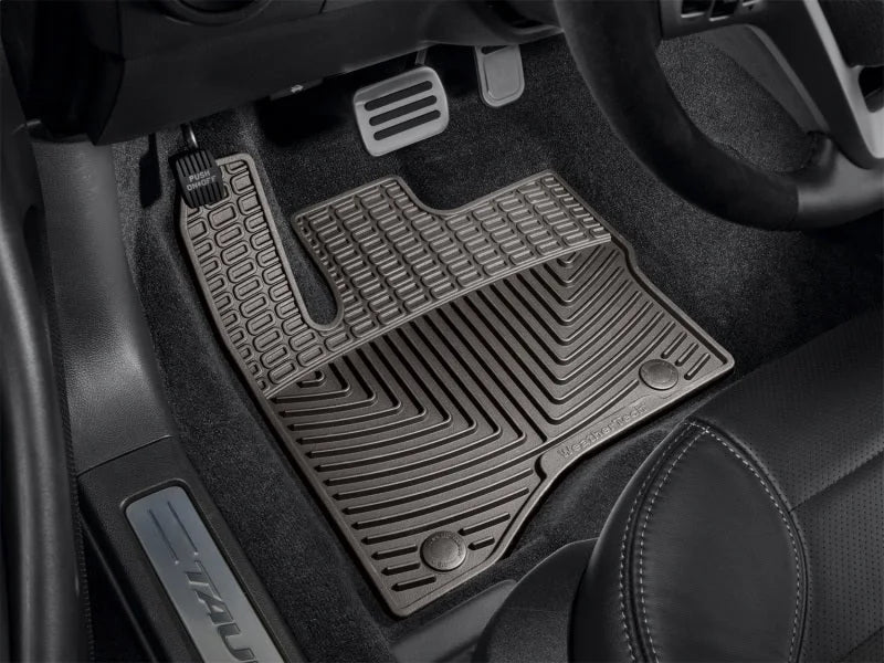 WeatherTech 2010-2014 Ford Taurus Front Rubber Mats - Cocoa - Side View