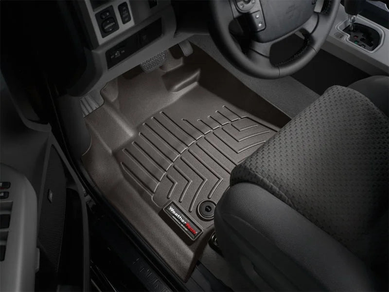 WeatherTech 2012-2015 Toyota Sequoia Front FloorLiner - Cocoa - Back View