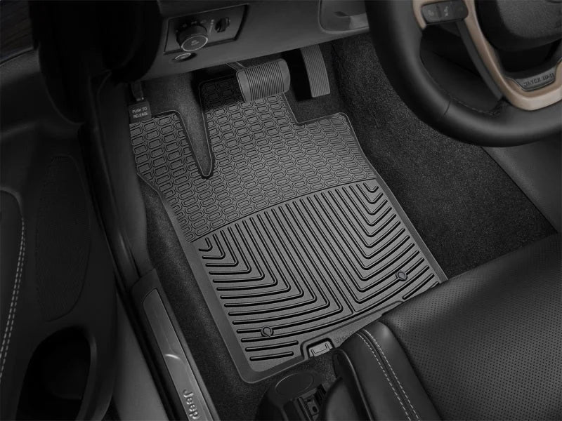 WeatherTech 2013+ Jeep Grand Cherokee Front Rubber Floor Mats - Black - Installation View