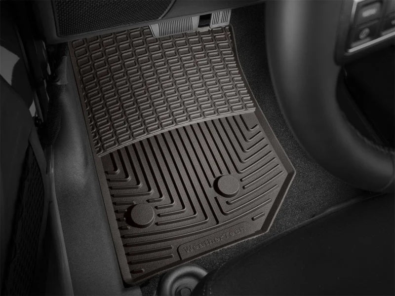 WeatherTech 2014-2016 Jeep Wrangler Unlimited Front Rubber Mats - Cocoa - Back View