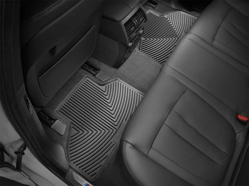 WeatherTech 2014+ BMW X5 Rear Rubber Mats - Black - Detail View