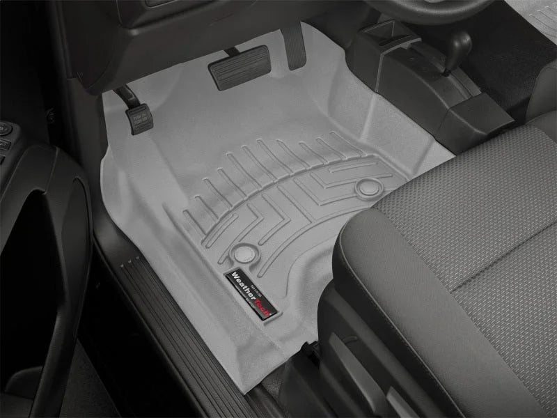 WeatherTech 2014+ Chevrolet Silverado 1500 Front FloorLiner - Grey (Fits w/ Floor Mounted Shifter) - Additional View 15