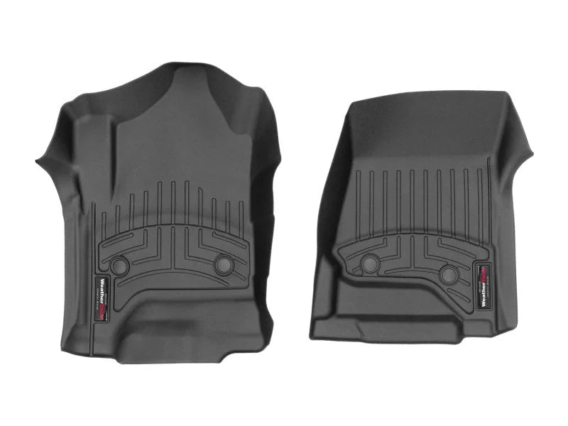 WeatherTech 2014+ Chevrolet Silverado 1500 Vinyl Front FloorLiner - Black (Fits Double / Crew Cab) - Main Product View