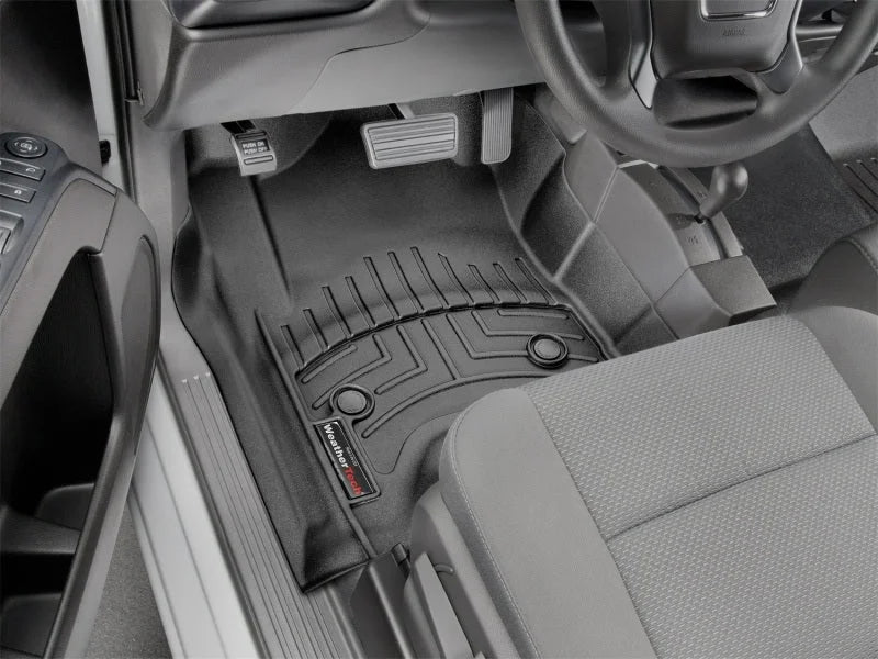 WeatherTech 2014+ Chevrolet Silverado 1500 Vinyl Front FloorLiner - Black (Fits Double / Crew Cab) - Side View