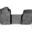 Load image into Gallery viewer, WeatherTech 2014+ Chevrolet Silverado 1500/2500/3500 Double/Crew Cab Vinyl Front FloorLiner - Black - Main Product View