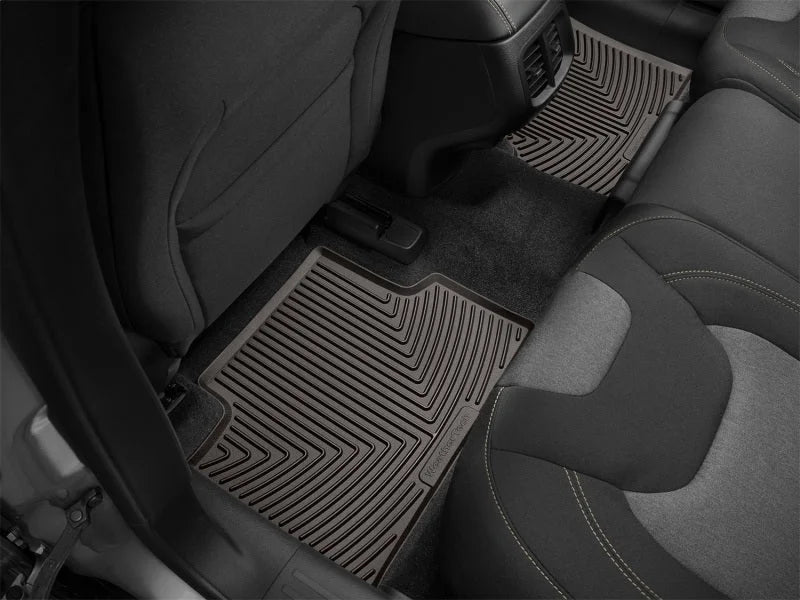 WeatherTech 2014+ Jeep Cherokee Rear Rubber Mats - Cocoa - Back View