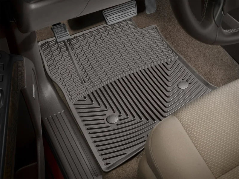 WeatherTech 2015+ Cadillac Escalade Front Rubber Mats - Cocoa - Back View