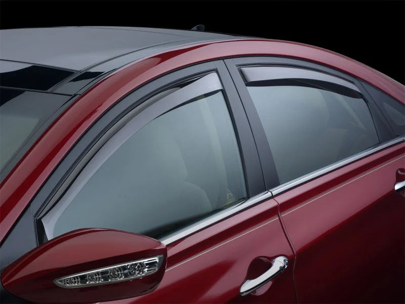WeatherTech 2015+ Chevy Colorado/GMC Canyon Front Side Window Deflectors - Dark Smoke - Back View