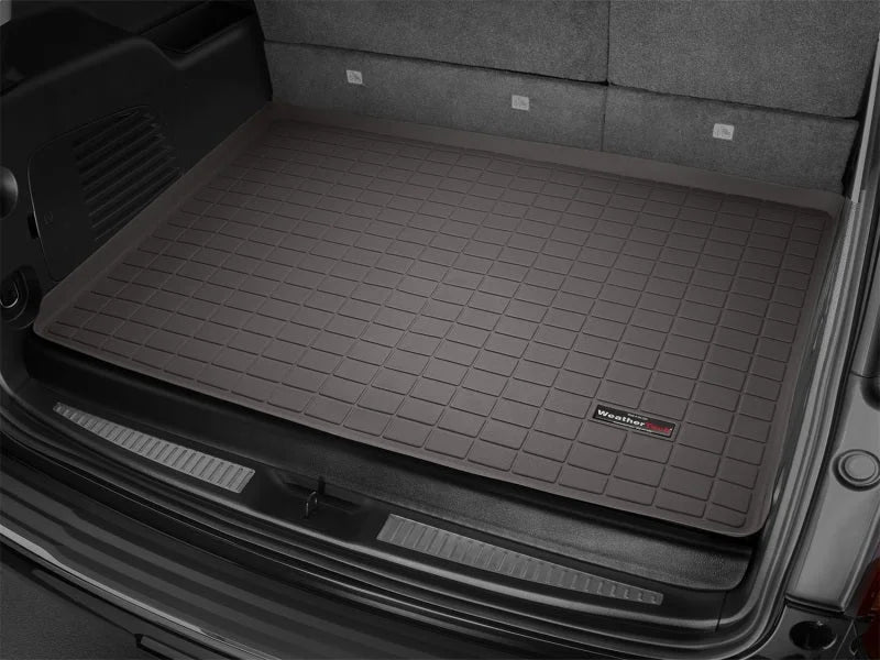 WeatherTech 2015+ Chevy Suburban/Cadillac Escalade ESV Cargo Liners - Cocoa - Installation View