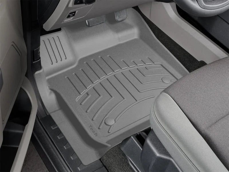 WeatherTech 2015+ Ford F-150 SuperCrew / SuperCab Front FloorLiner HP - Grey - Installation View