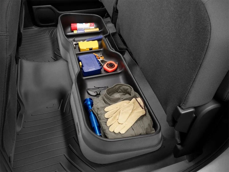 WeatherTech 2015+ Ford F-150 Supercrew Underseat Storage System - Side View
