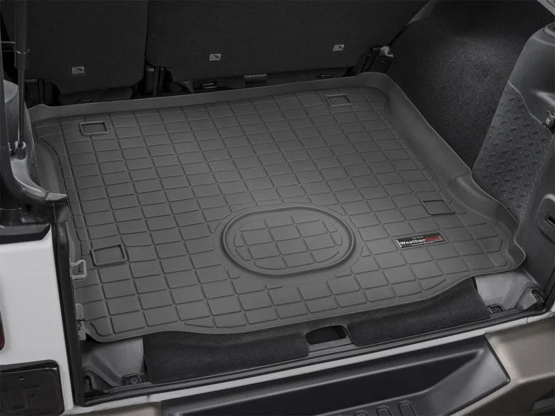 WeatherTech 2015+ Jeep Wrangler Unlimited Cargo Liner - Black - Installation View