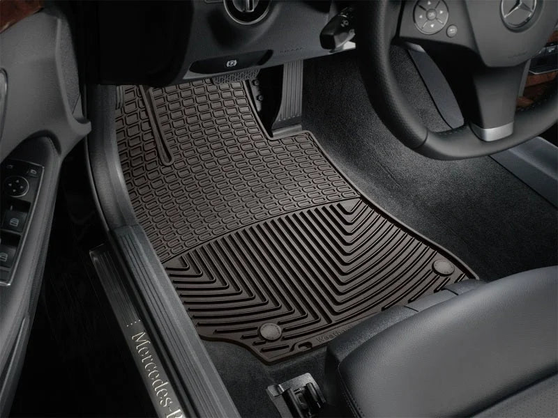 WeatherTech 2015+ Mercedes-Benz CLS-Class Front Rubber Mats - Cocoa - Back View