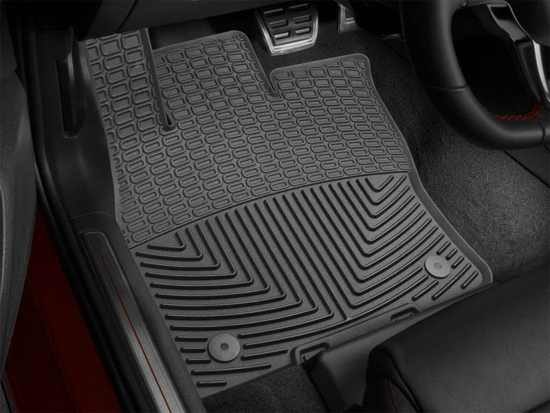 WeatherTech 2015+ Volkswagen Golf/GTI (5-Door Hatchback Only) Front Rubber Mats - Black - Detail View