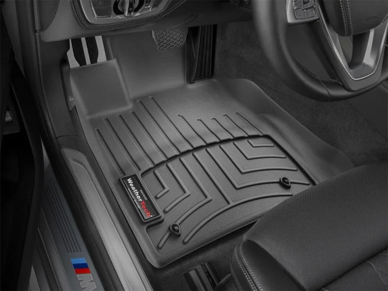 WeatherTech 2016+ BMW 7-Series Front FloorLiner - Black (No Rear Executive Lounge Seating Package) - Installation View