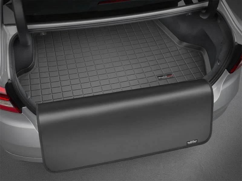 WeatherTech 2016+ BMW X1 (vehicles with standard rear seats) Cargo Liner w/ Bumper Protector - Black - Back View