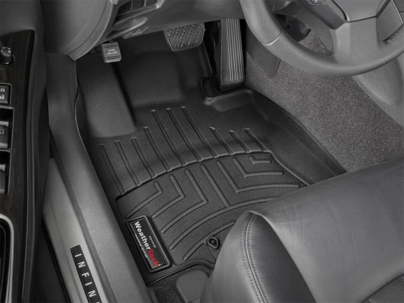 WeatherTech 2016+ Infiniti QX50 AWD and RWD Front FloorLiners - Black - Installation View